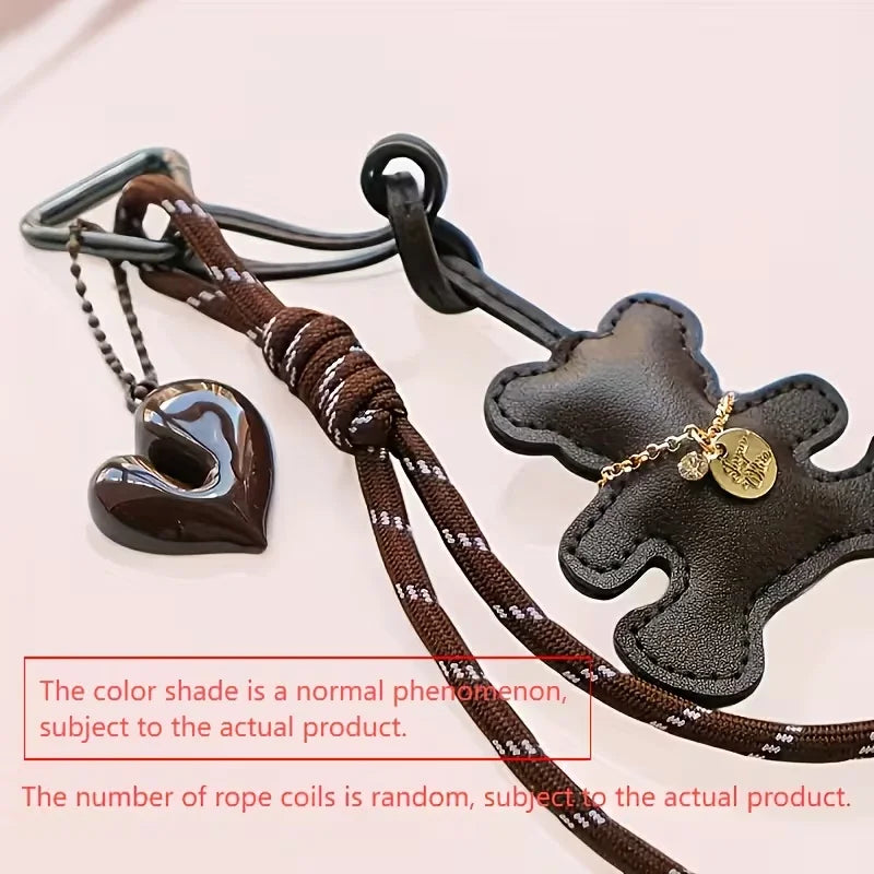 Cute Bear Keychain with Elastic Closure