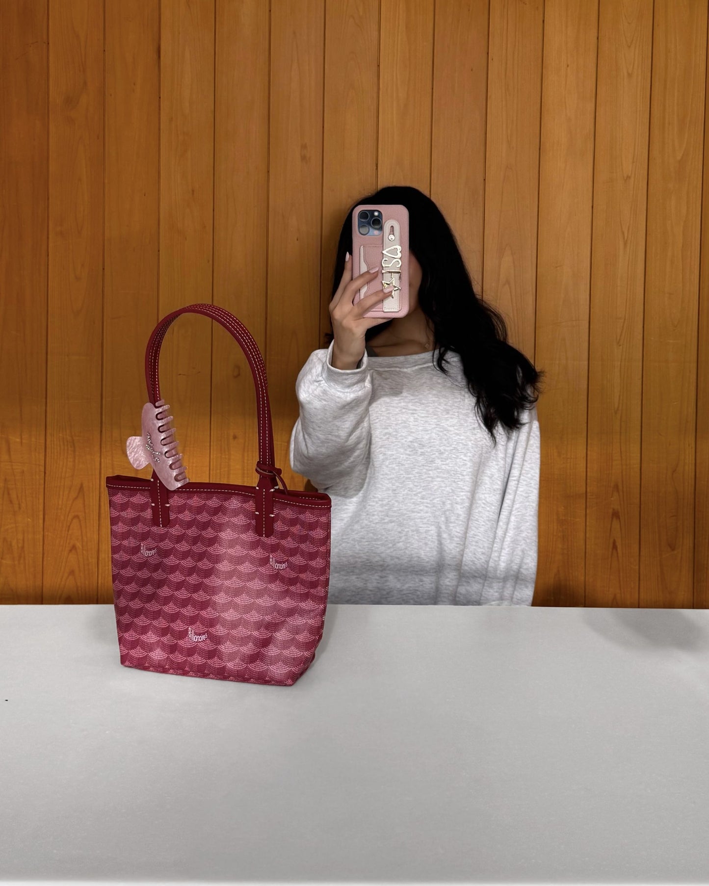 Small Burgundy Tote Bag