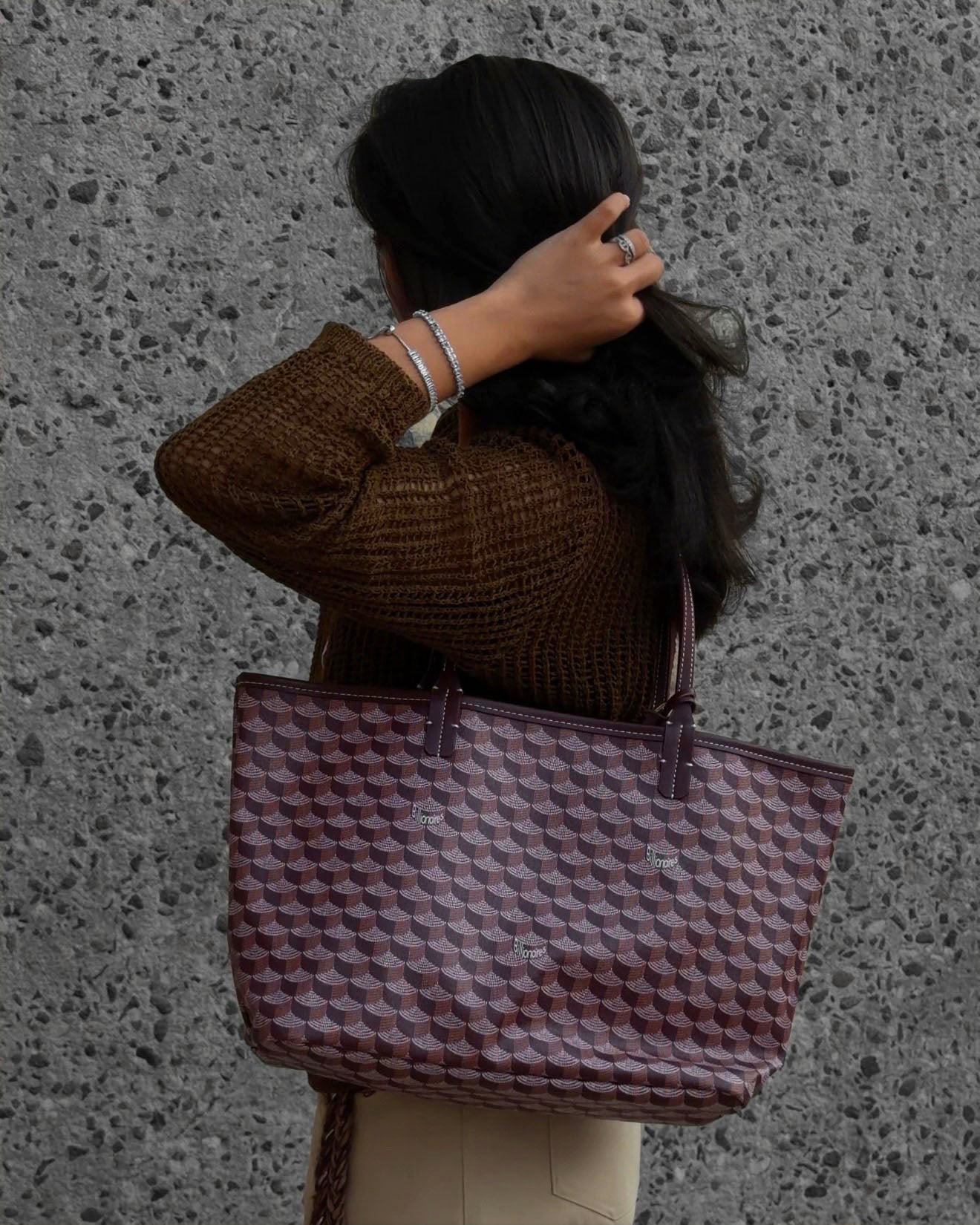 Dark Burgundy Tote
