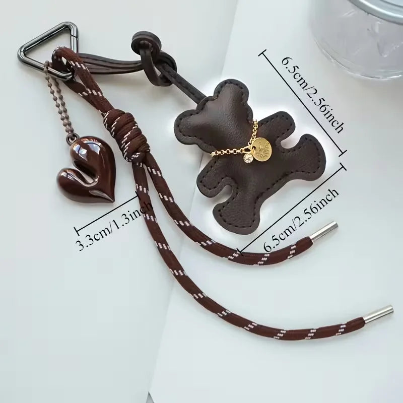 Cute Bear Keychain with Elastic Closure