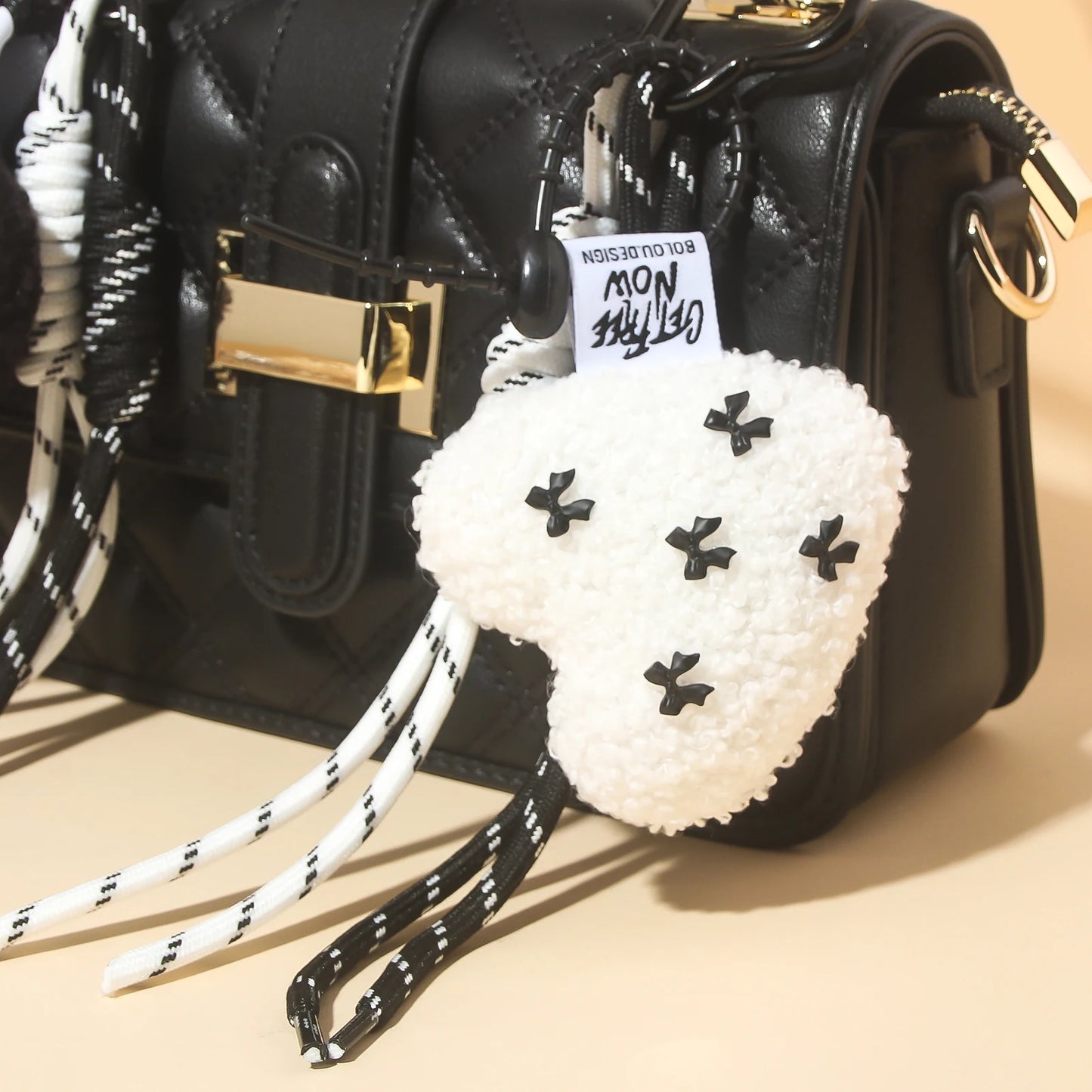 Korean Love Bow Hairy Bag Charms