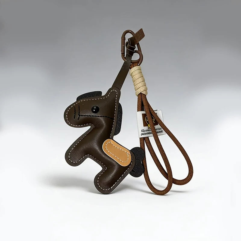 Pony Keychain Leather Backpack Charm