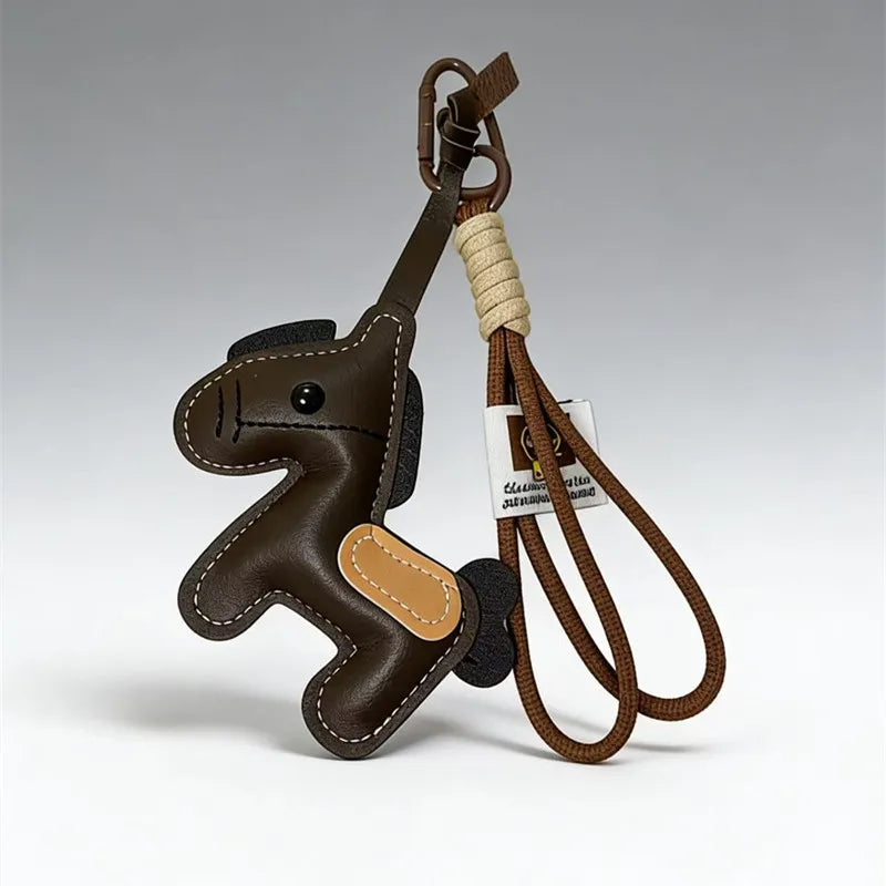Pony Keychain Leather Backpack Charm