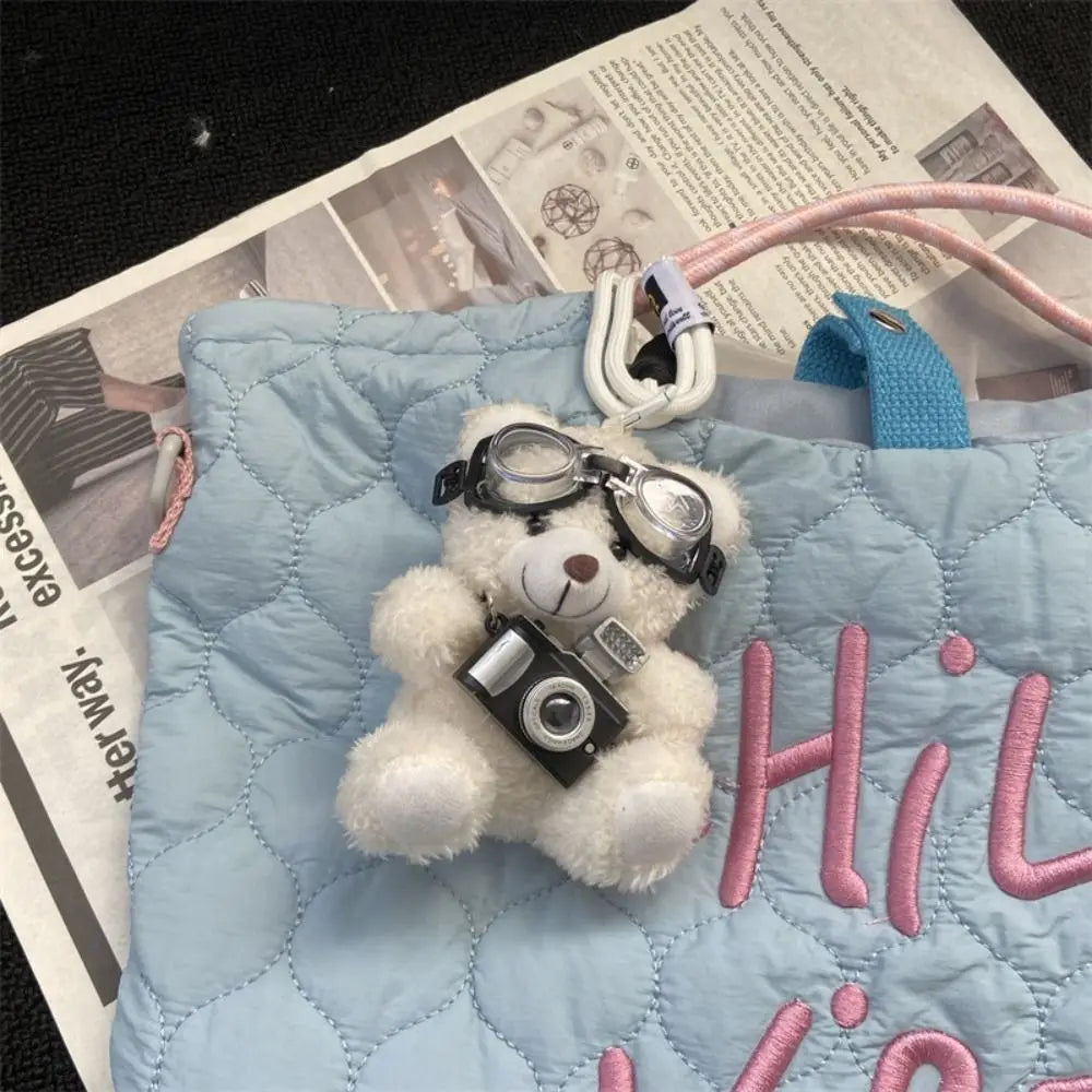 Camera Plush Bear Pendant