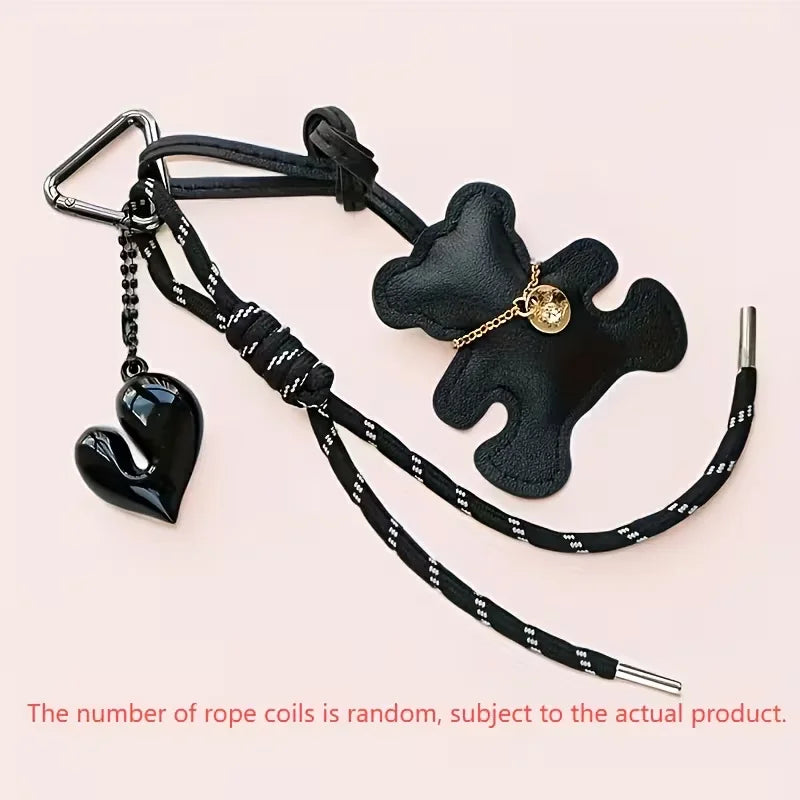 Cute Bear Keychain with Elastic Closure