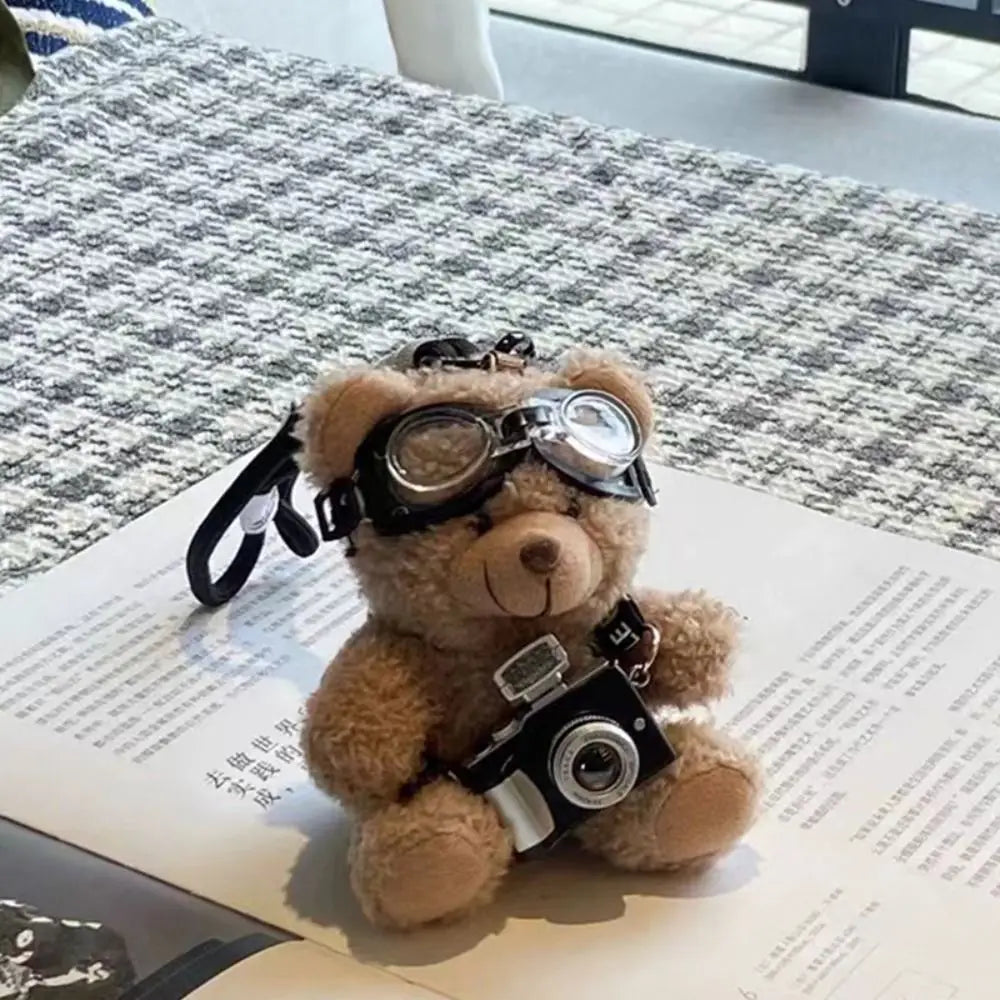 Camera Plush Bear Pendant
