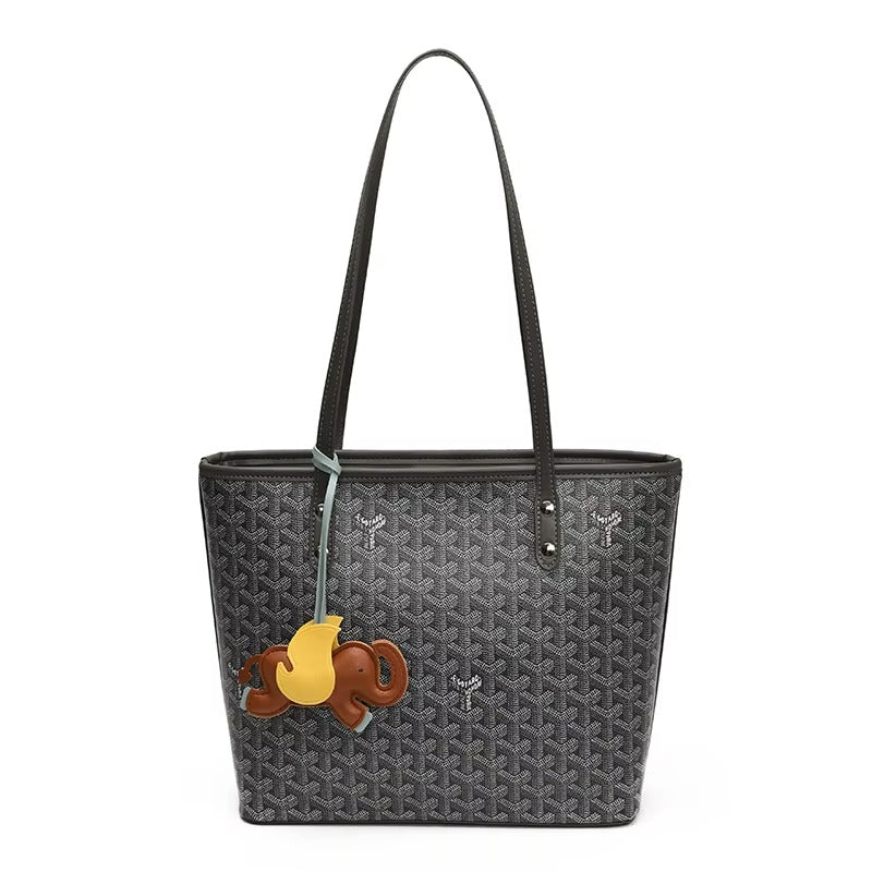 Black - Brown Tote Bag
