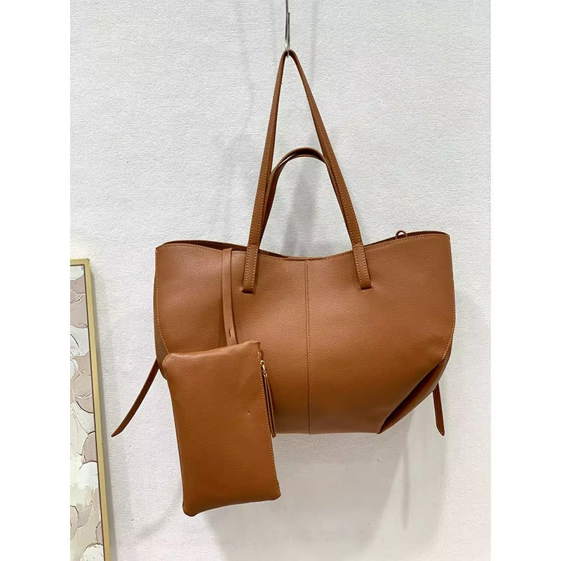 Leather Biege Tote
