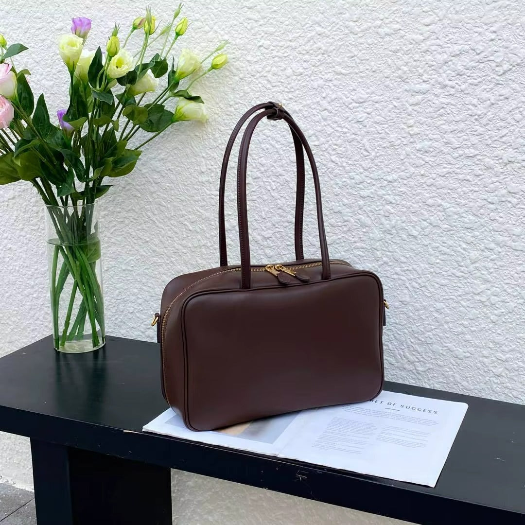 Brown leather bag