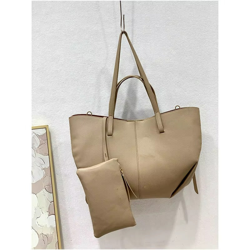 Leather Biege Tote