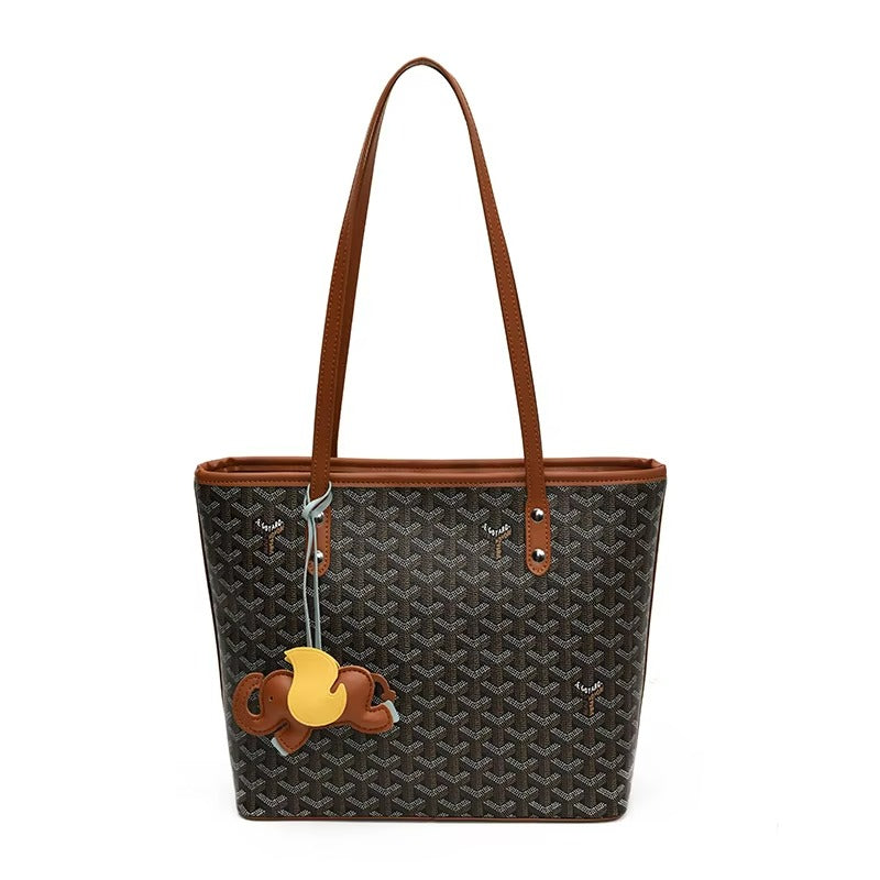 Black - Brown Tote Bag